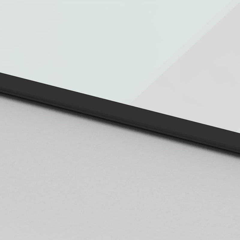 Schiebetür mit Beschlag Schwarz 76x205 cm Hartglas