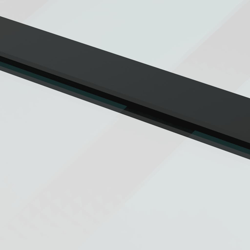 Schiebetür mit Beschlag Schwarz 102,5x205 cm ESG-Glas