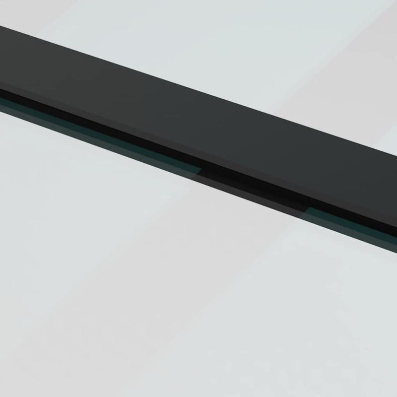 Schiebetür mit Beschlag Schwarz 90x205 cm ESG-Glas