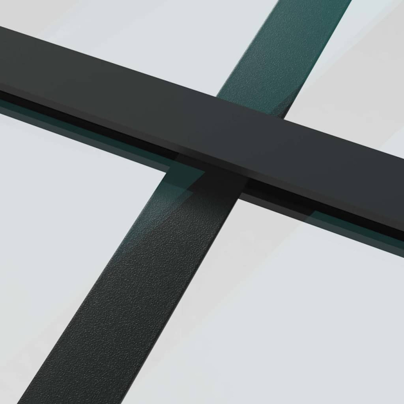 Schiebetür mit Beschlag Schwarz 102,5x205 cm ESG-Glas