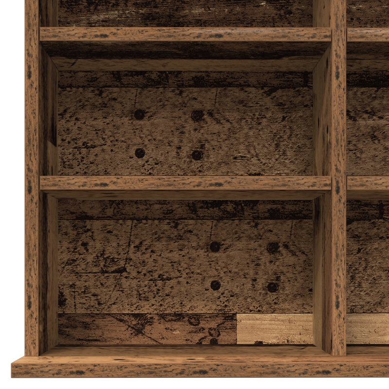 CD Schrank - Altes Holz - 101x23x177,5 cm - Holzwerkstoff