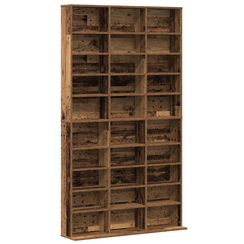 CD Schrank - Altes Holz - 101x23x177,5 cm - Holzwerkstoff