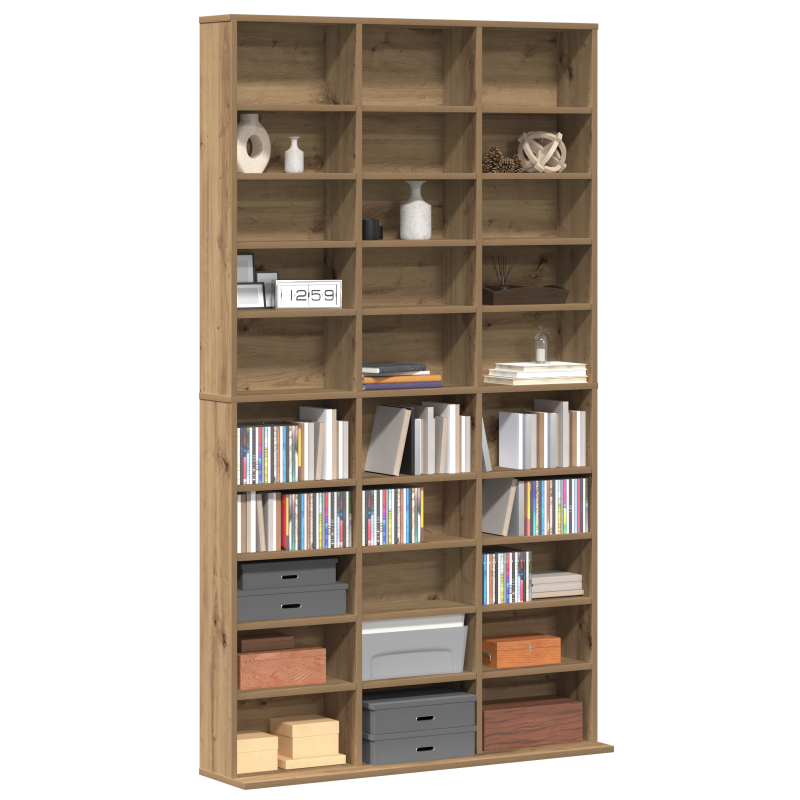 CD-Schrank in Artisan Eiche - 101x23x177.5 cm aus Holzwerkstoff