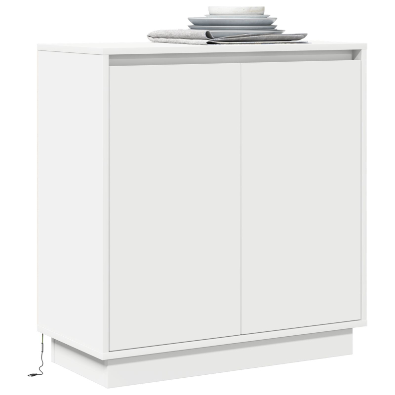 LED Sideboard in Weiß - 71x34.5x75 cm, Hergestellt aus Holzwerkstoff