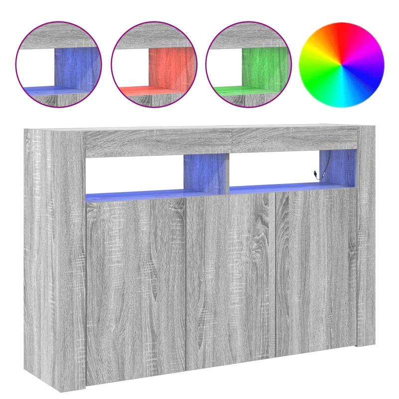 Sideboard Graues Sonoma Holzwerkstoff 116 x 30 x 75 cm Sideboard