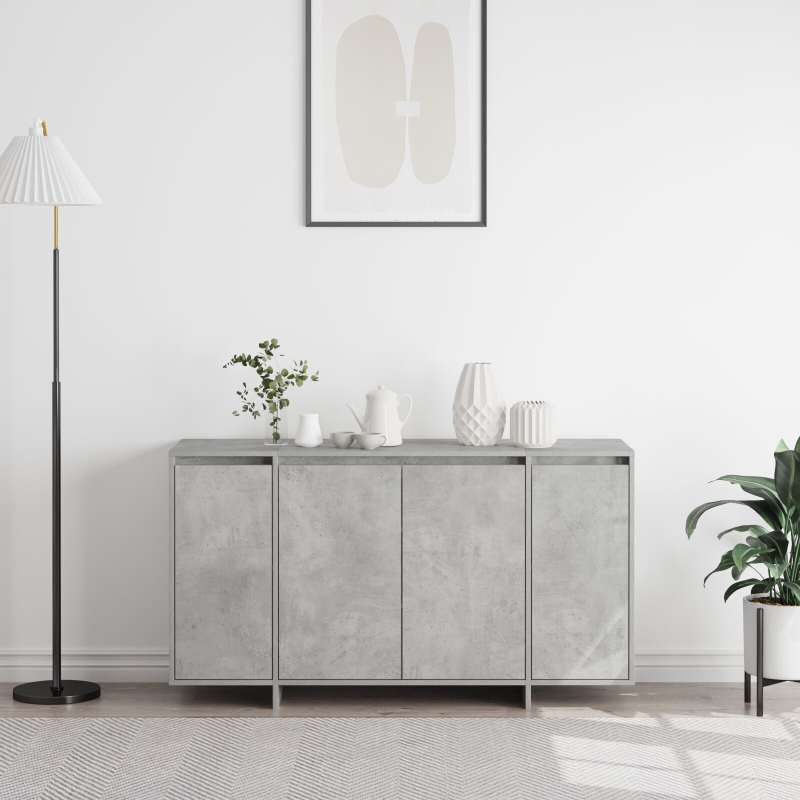 Beton Grau Sideboard Beton grau Holzwerkstoff 135 x 41 x 75 cm