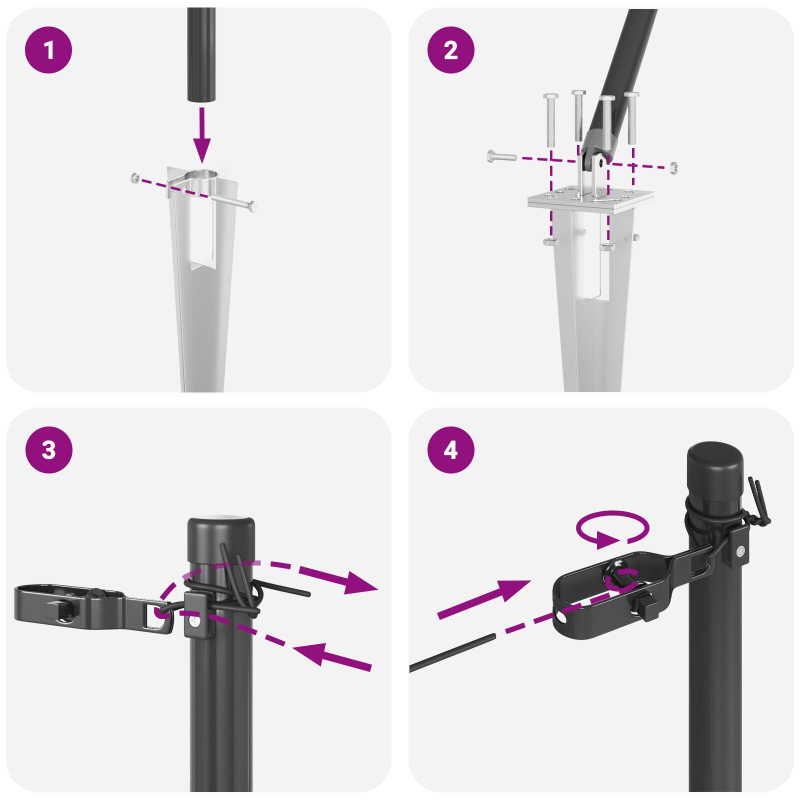 Zaunpfosten mit Spike 26 Stück Ø32 mm 60 cm Verzinkter Stahl