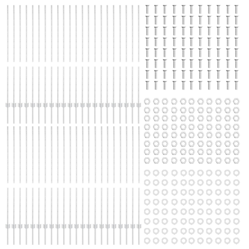 88 Stück U-Kanal Silber 180 cm Stahlzaunpfosten