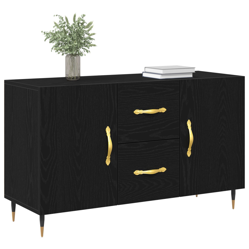 Sideboard Schwarze Eiche 100x36x60 cm Funktionsholz