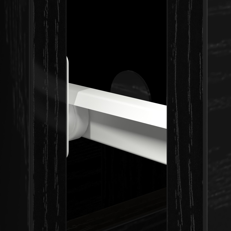 Sideboard mit Türen & Schubladen Schwarz Eiche 101,5x35x70 cm