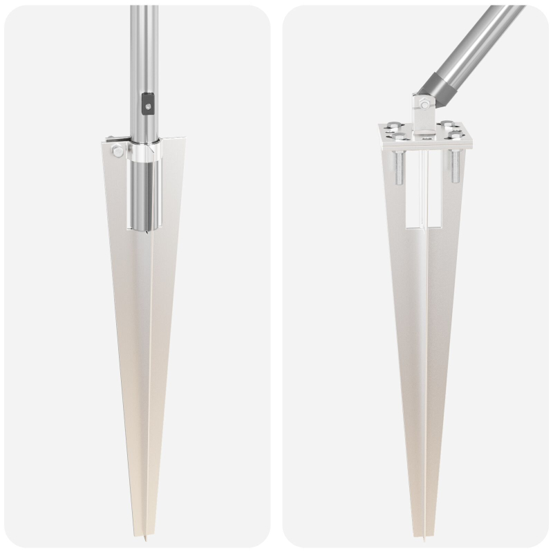 Zaunpfähle mit Spitze 26 Stück Ø32 mm 140 cm verzinkter Stahl