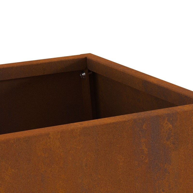 Feuerstelle mit Holzlager 60x35x100 cm Wetterfester Stahl