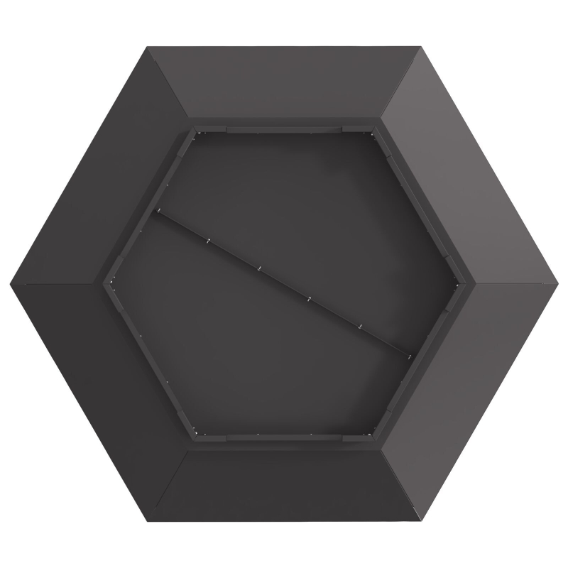 Feuerstelle Sechseckig Schwarz 100x100x28 cm Stahl
