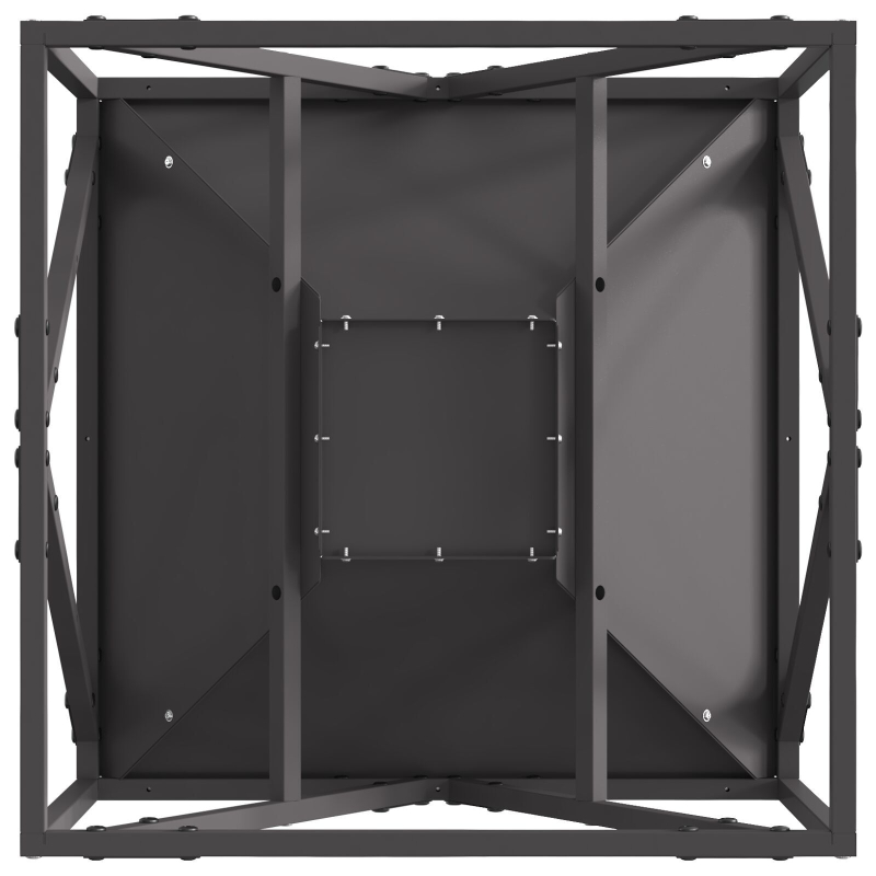 Feuerstelle Quadrat Schwarz 50x50x35 cm Stahl