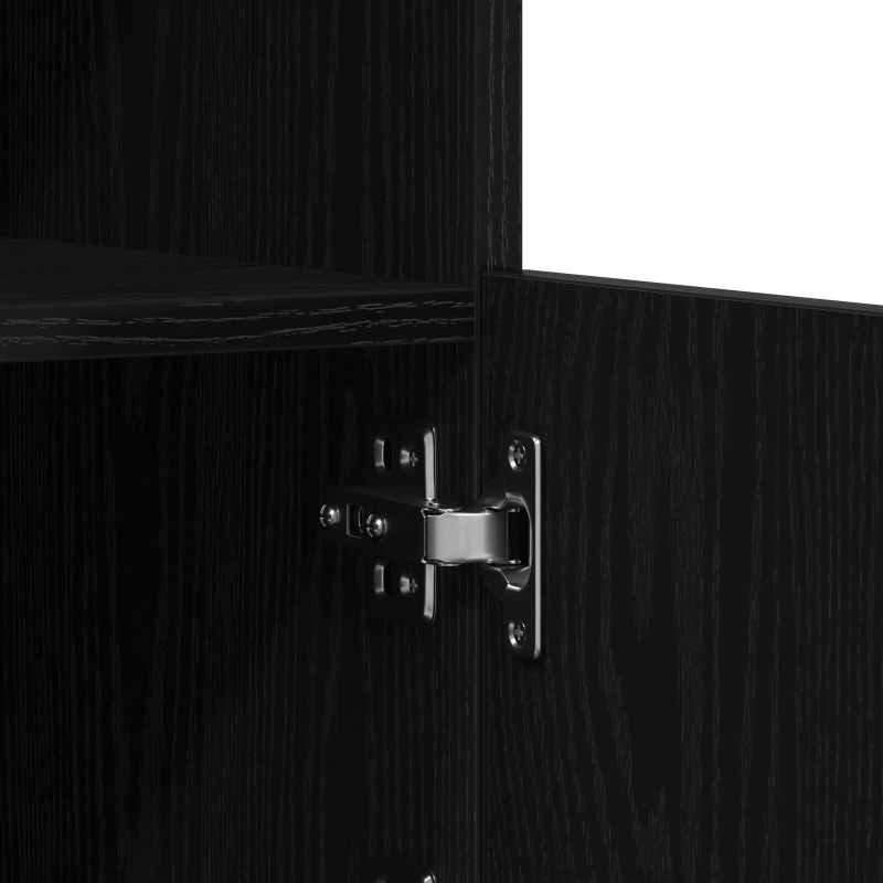 Sideboard mit LED-Lichtern Schwarze Eiche 41x37x100 cm