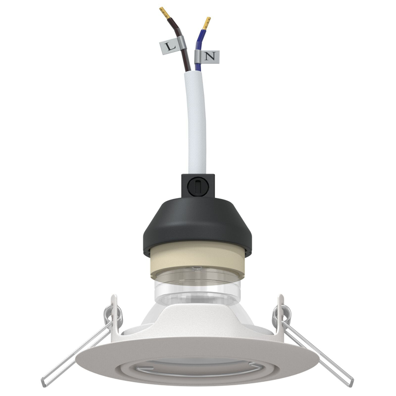 Eingebaute Spotlights 6 Stück Rund GU10 Weiß Ø90 mm Stahl