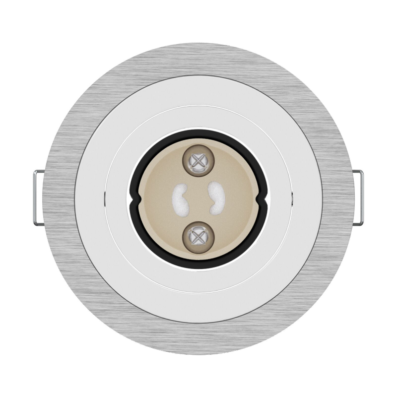 Einbau-Scheinwerfer 6 Stück Rund GU10 Silber Ø91 mm