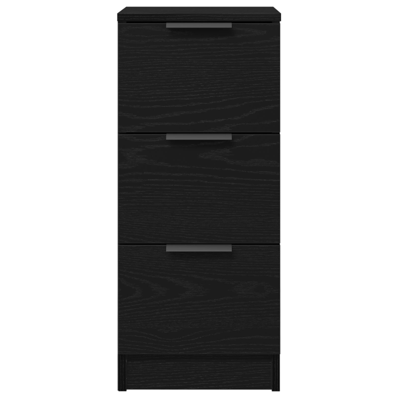 Schwarzer Eichen-Sideboard 30x30x70 cm Aus Holzwerkstoff