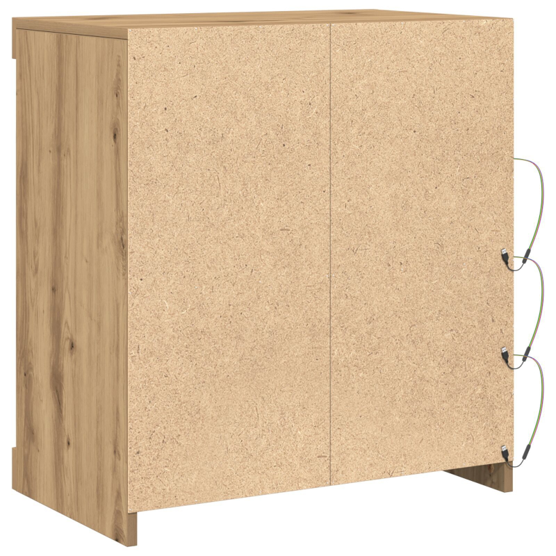 Sideboard mit LED-Lichtern Artisan Eiche 60,5x37x67 cm