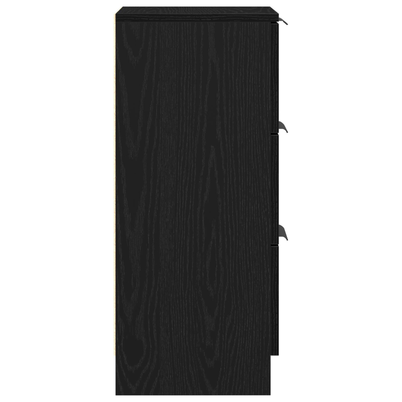 Schwarzer Eichen-Sideboard 30x30x70 cm Aus Holzwerkstoff