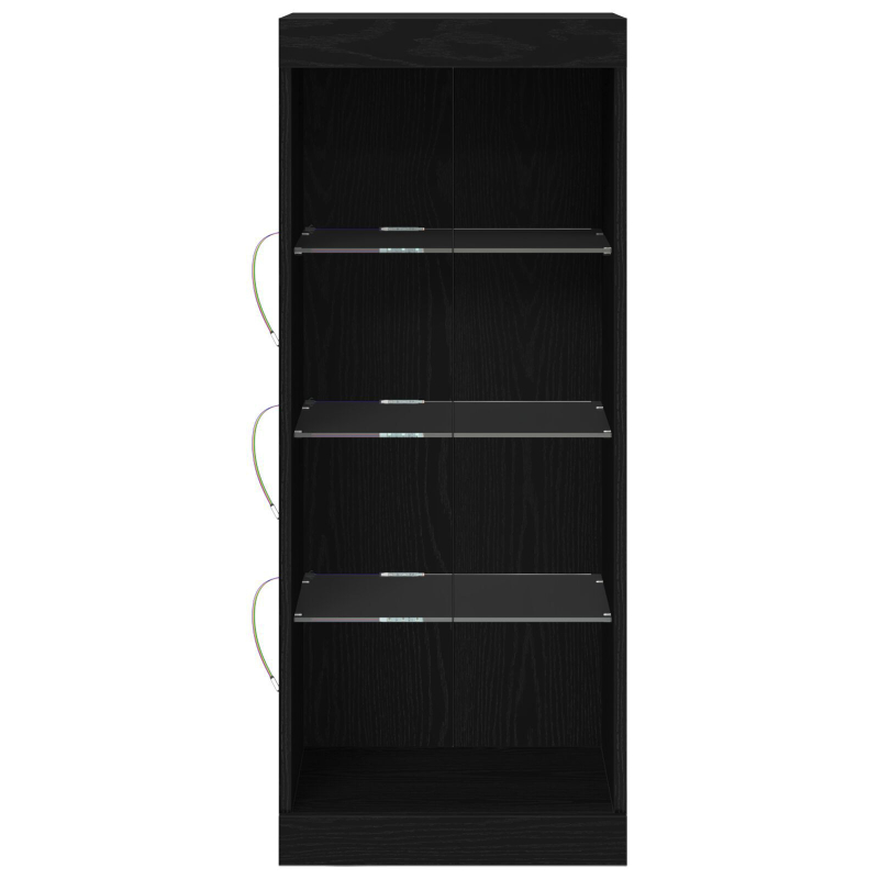 Sideboard mit LED-Lichtern Schwarze Eiche 41x37x100 cm