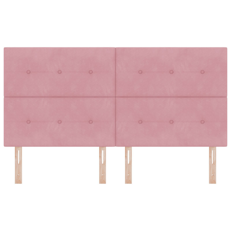 Kopfteil Mit Knöpfen Gepolstert Rosa 180 cm Samt