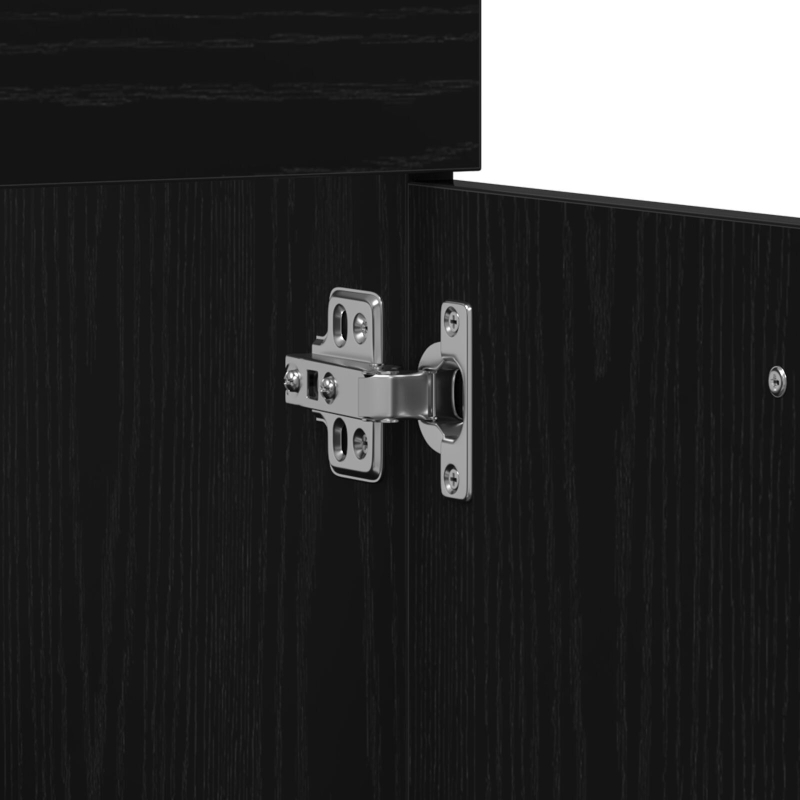 2-teiliges Badezimmermöbelset Schwarze Eiche Holzwerkstoff