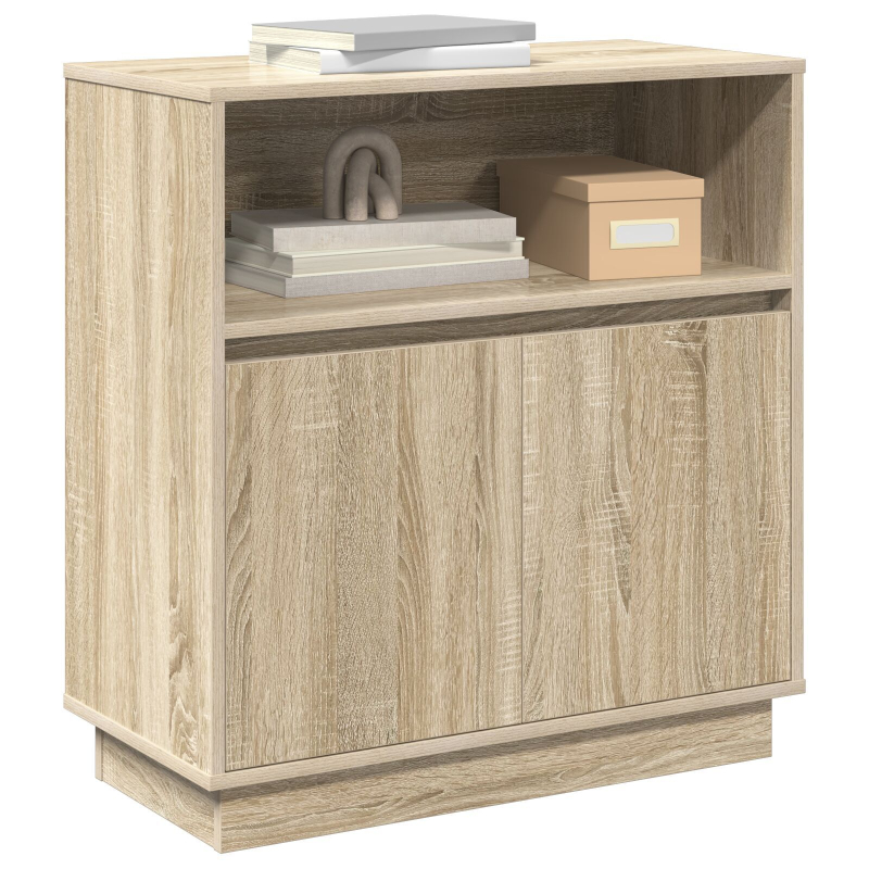 Sideboard mit LED Sonoma Eiche 71x34,5x75 cm Spanplatte