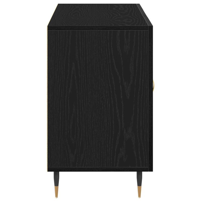 Sideboard Schwarze Eiche 100x36x60 cm Funktionsholz
