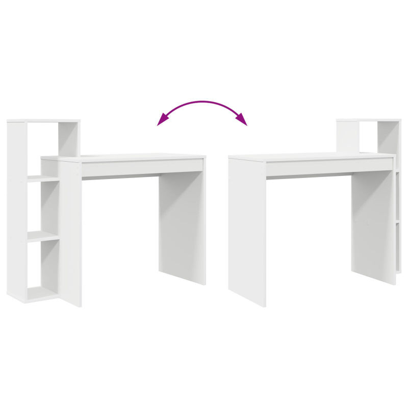 Computertisch Weiß Holzwerkstoff Kompakt Stauraum Computertisch