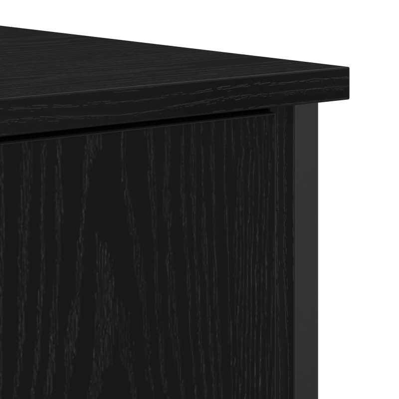 Sideboard Schwarze Eiche 70x30x80 cm Holzwerkstoff und Stahl