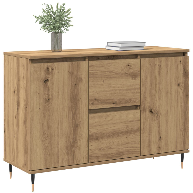Sideboard mit Türen & Schubladen Artisan Eiche 101,5x35x70 cm