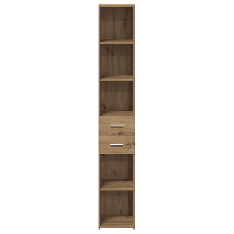Highboard Schwarz Eiche 30x42,5x185 cm Holzwerkstoff