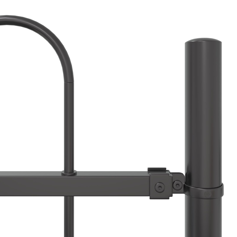 Gartenzaun mit Bogenoberseite Grau 10,2x0,6 m aus Stahl