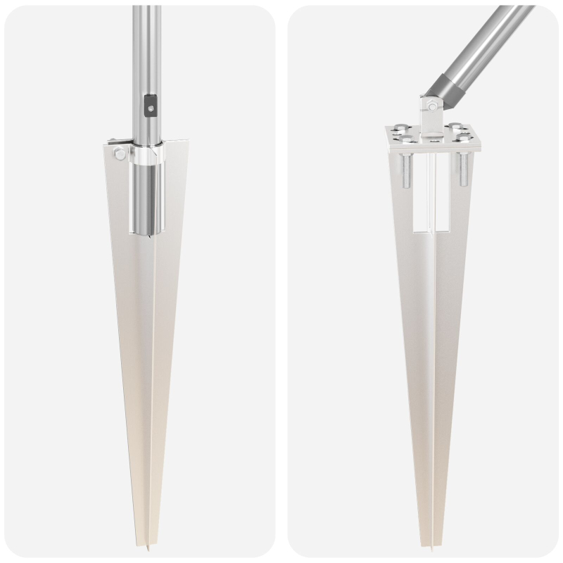 Zaunpfosten mit Spike 26 Stück Ø32 mm 120 cm Verzinkter Stahl