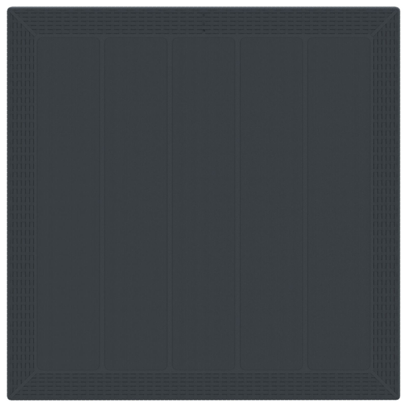 5-teiliges Garten Essset mit Kissen Anthrazit Poly Rattan