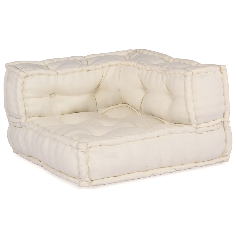 Modulare Poufs 2er Set in Creme