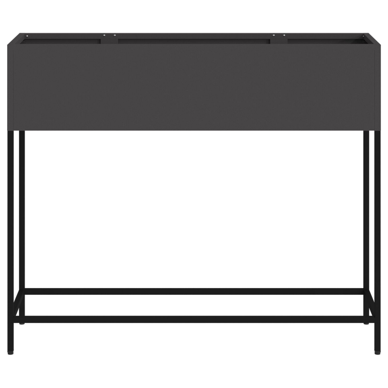 Hochbeet 100x26x82 cm Schwarz Stahl