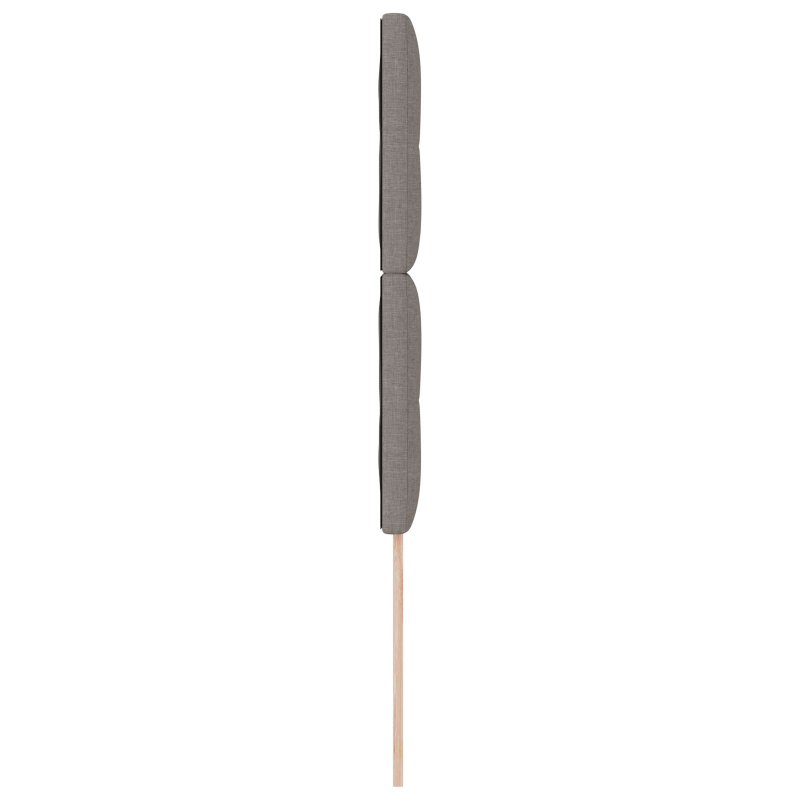 Kopfteil Mit Knopfheftung Taupe 90 cm Stoff