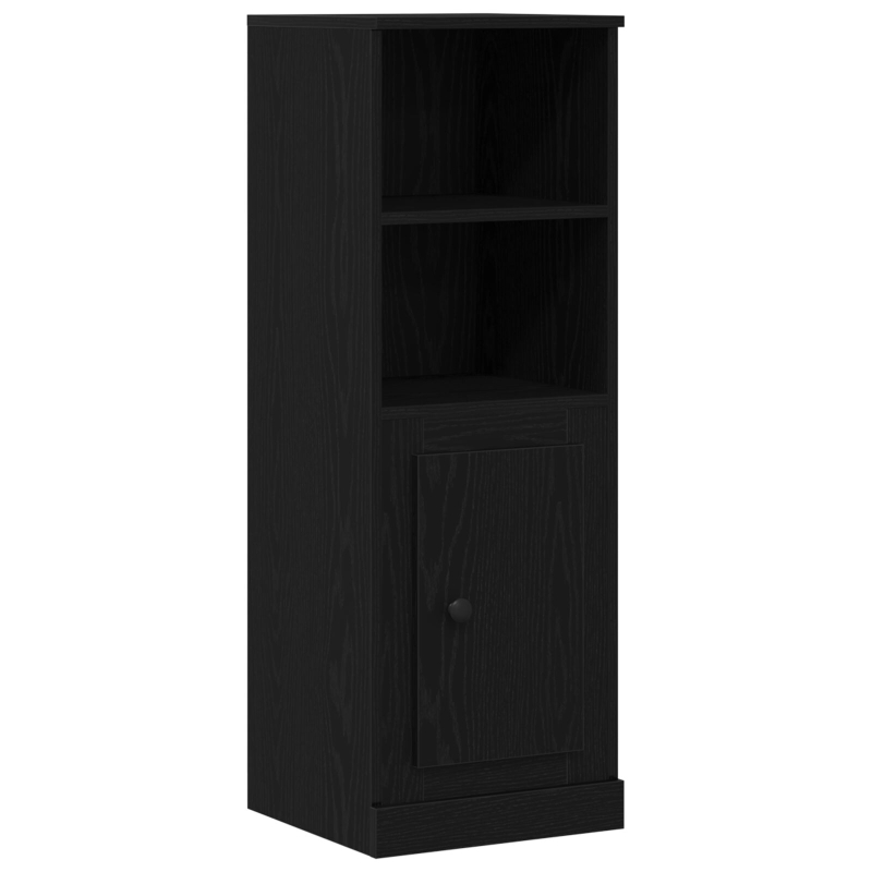 Highboard Schwarz Eiche 132x35,5x103,5 cm Holzwerkstoff
