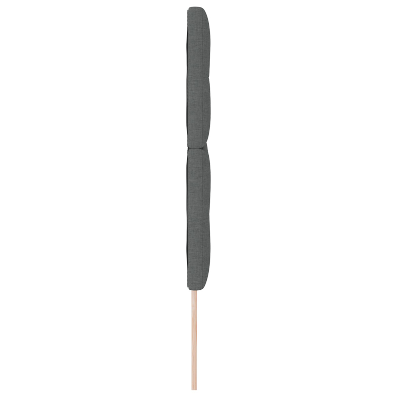 Kopfteil Knopfheftung Dunkelgrau 160 cm Stoff