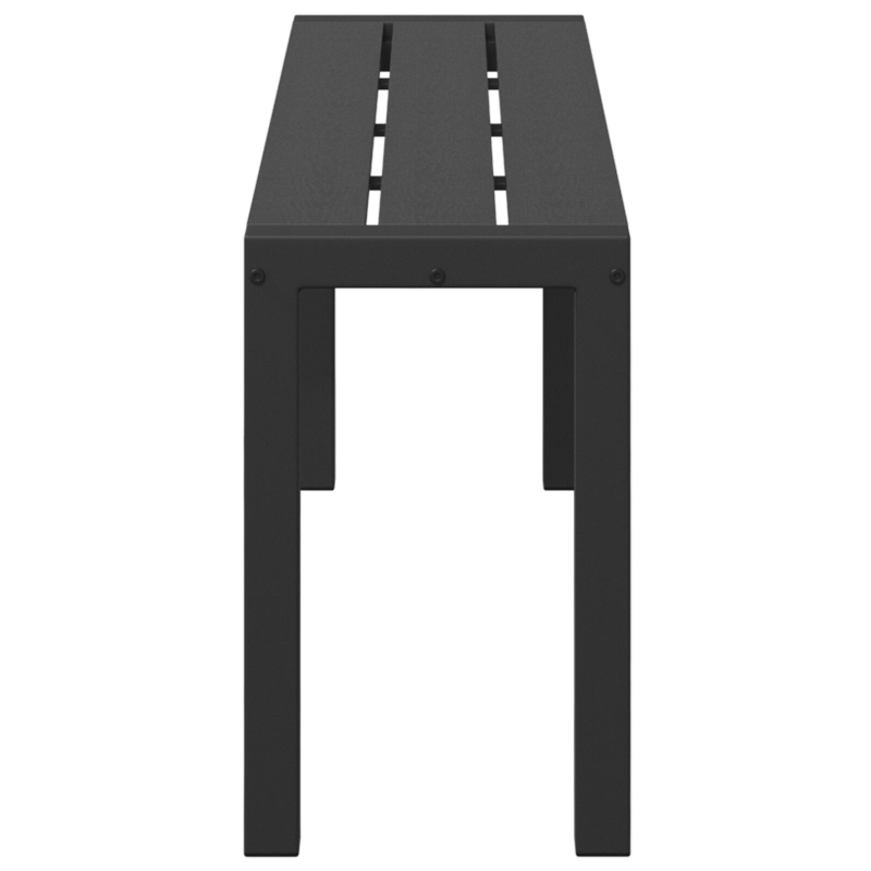 Gartenbank 100 cm aus Stahl und WPC in Schwarz