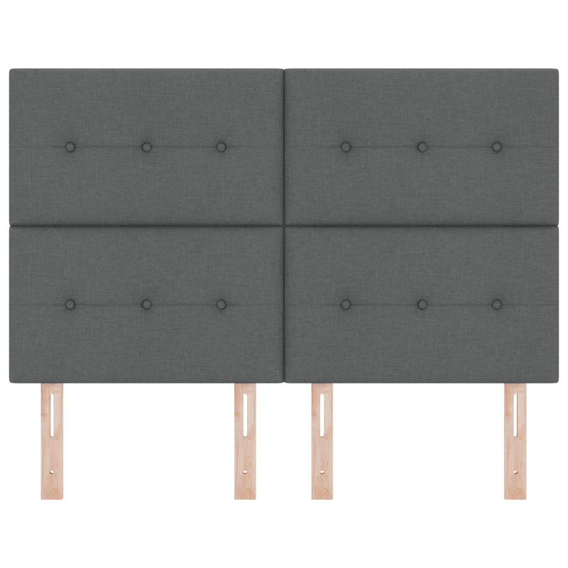 Kopfteil Knopfheftung Dunkelgrau 160 cm Stoff