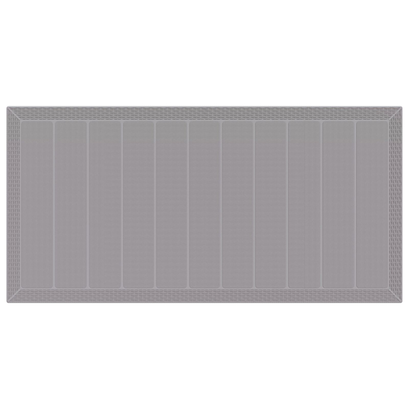 7-teiliges Garten Essset mit Kissen in Hellgrau aus Poly Rattan