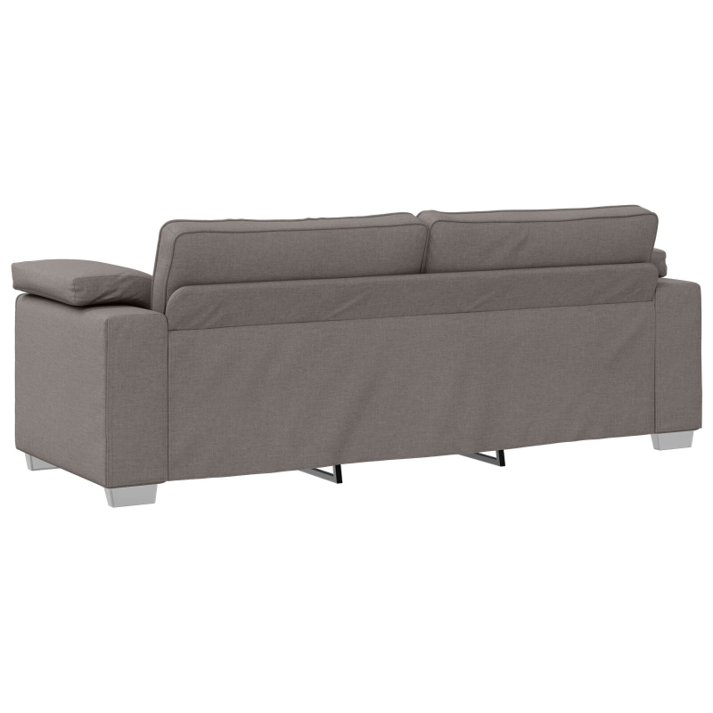 2-teiliges Sofaset mit Kissen Taupe Stoff