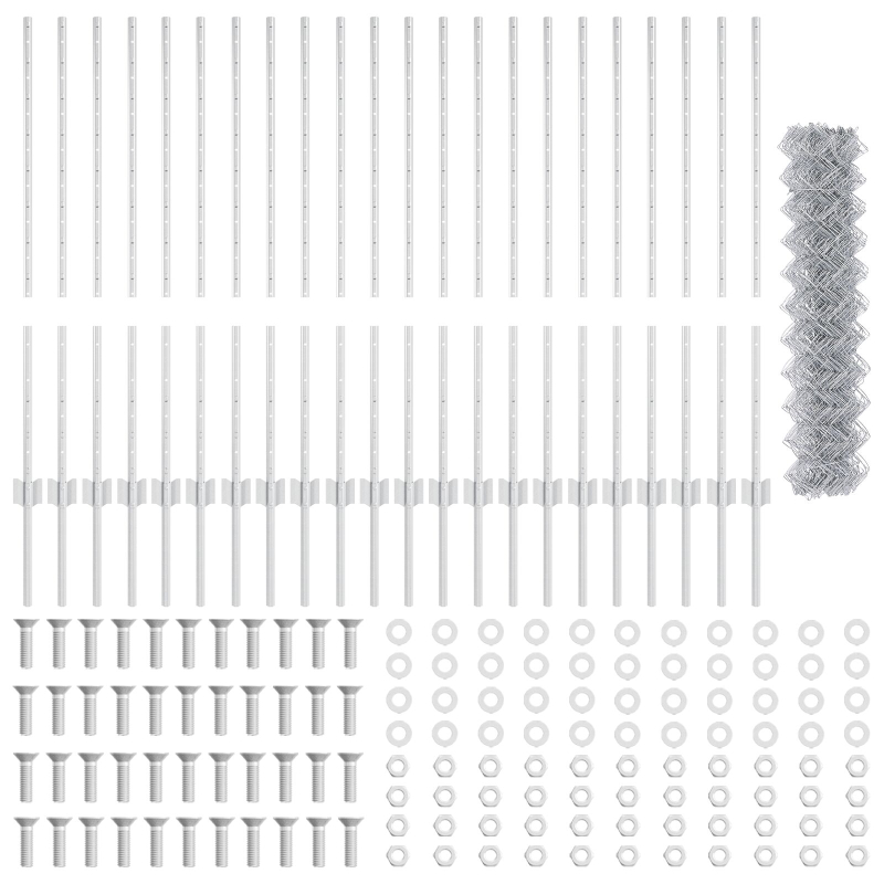 Gartenzaun Set 2er Set Verzinkter Stahl 25 x 1 m Langlebig