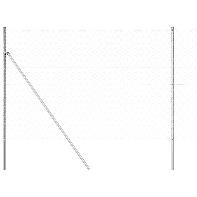Zaunset Set von 2 Verzinkter Stahl 25 x 1,5 m Langlebig