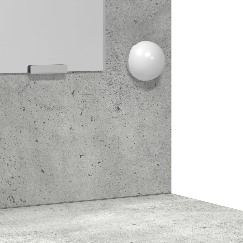 3-teiliges Schminktisch-Set Beton Grau Ingenieurholz