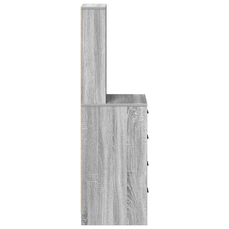 Hochboard Grau Sonoma 40x41x135 cm Holzwerkstoff