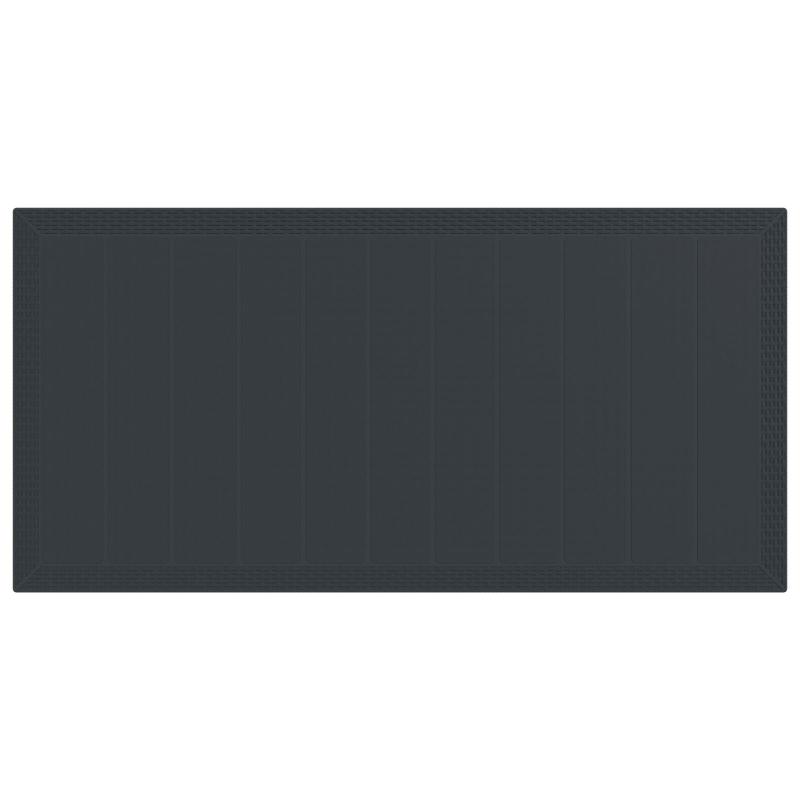 9-teiliges Garten-Essgruppe mit Kissen Anthrazit Poly Rattan